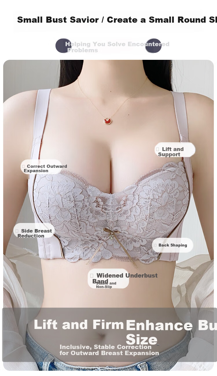 Ordifen Women's Modal Lace Push-Up Soft Support Adjustable Lift Shaping Side Breast Collection Bra Nude 4