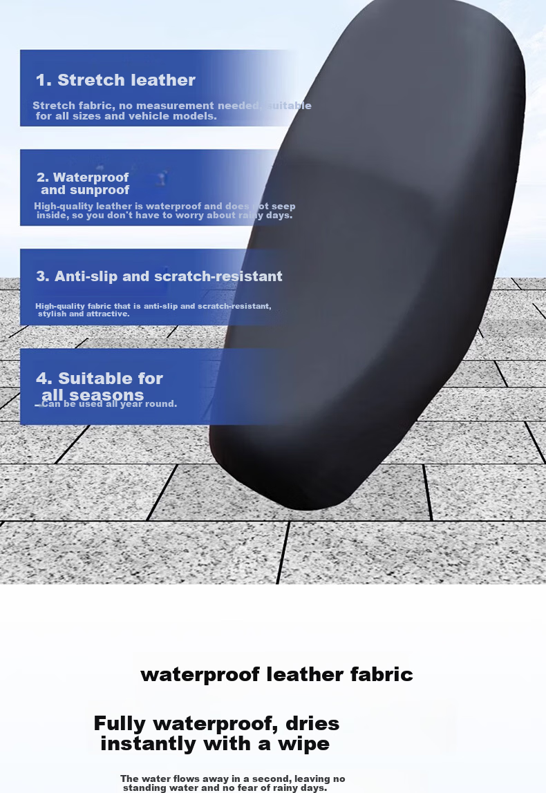 Mu Anning Electric Scooter Seat Cover Waterproof Sunproof Leather Four-Season Universal Electric Bike Cushion Heat Insulation Pad 6