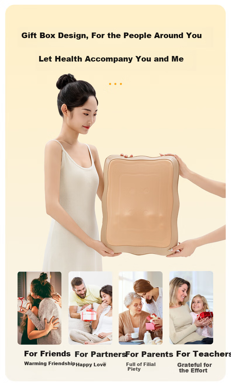 Miaojie MX08 Waist Massager Walking Style Back Massager Kneading Heat Office Lumbar Cushion Lumbar Support for Lumbar Muscle Strain Gift for Parents Mother's Day Birthday Men and Women Gold 18