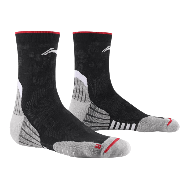 Li-Ning Marathon Professional Running Socks for Men And Women, Hiking Socks, Trekking Socks with Terry Bottom, Mid-Calf Sports Socks