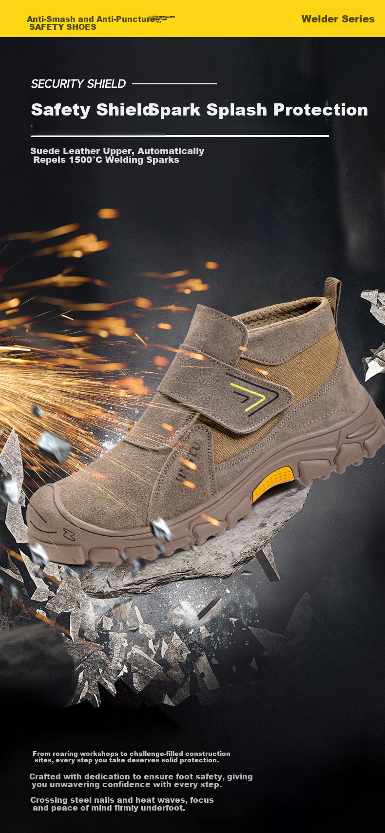 Jingtu Electric Welder Labor Protection Shoes Men's Steel Toe Anti-Smash Anti-Puncture Lightweight Comfortable Wear-Resistant Safety Work Shoes 3025G Size 43 2