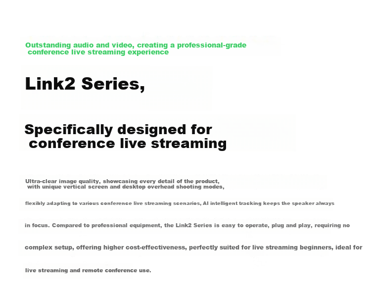 Insta360 Link 2C Conference Live Streaming Camera 4K HD Beauty Laptop External Webcam with Built-in Microphone USB Plug and Play (Graphite Black) 3