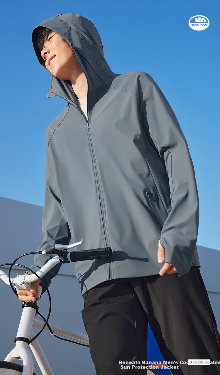 Beneunder Ice Silk Sun Protection Jacket for Men UV Protection Cooling Breathable Outdoor Fishing AL106 2