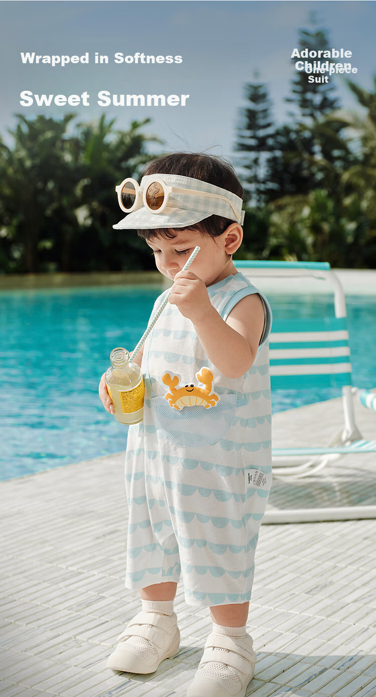 Balabala [balaOne] Baby Kids Romper Jumpsuit 2026 Summer Cute Fashionable 1