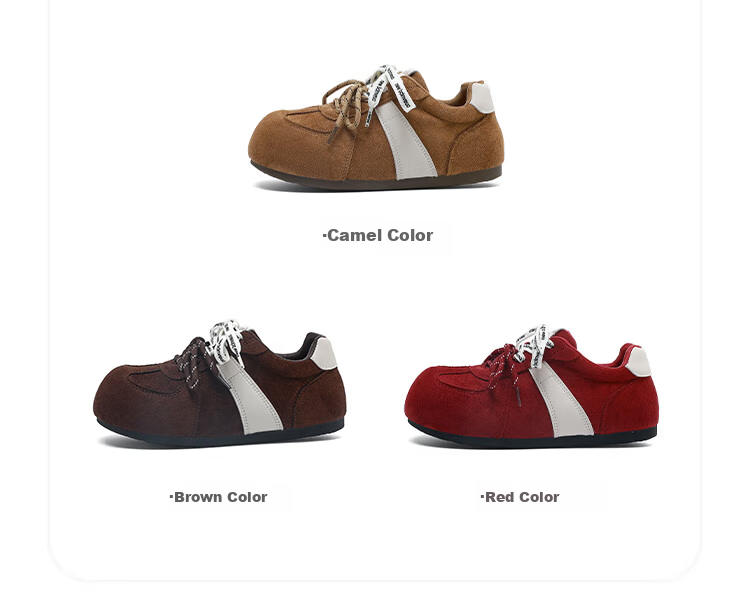 La Chapelle Women's Derby Shoes Spring New Retro Melard Ins Casual Sneakers Camel 36 2