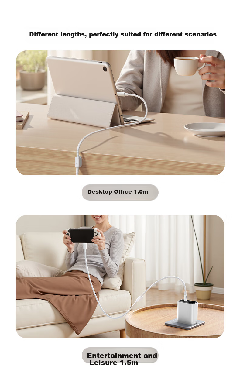 Dual-Head Type-C Data Cable PD 100W/88W Fast Charging Compatible with Huawei Mate70 Pro, Apple iPhone 17/16, Honor, Xiaomi Tablet, Laptop, Car Use, 2m 12