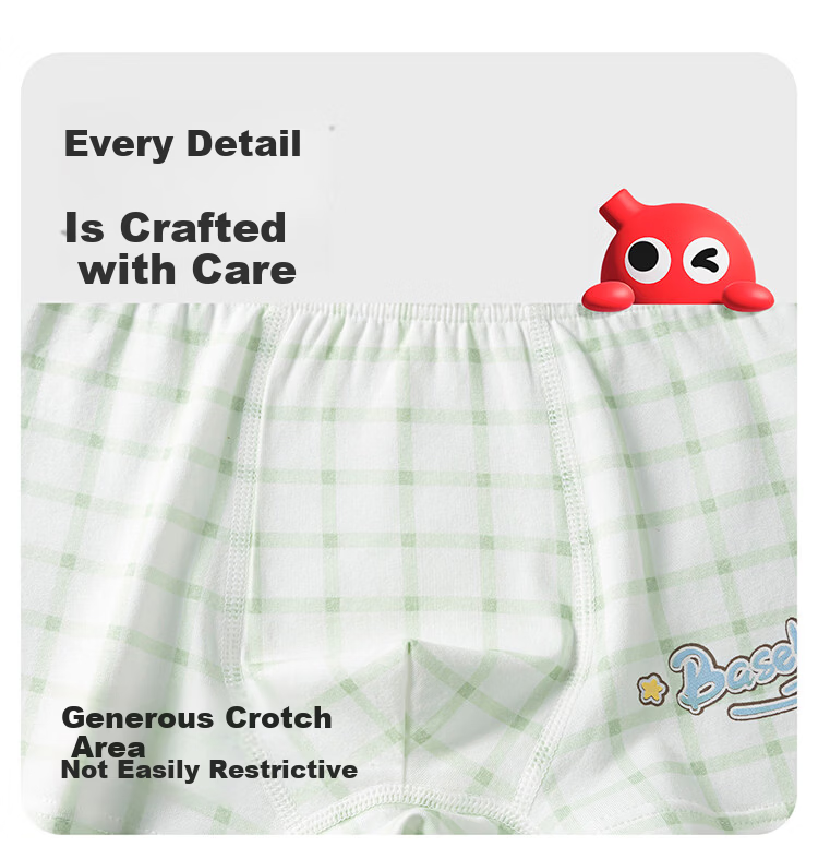 Hodo Kids Boys' Cotton Boxer Briefs, Mid to Large Size, Non-Chafing, Baby Boys' Class A Four-Point Shorts, Pack of 4 13