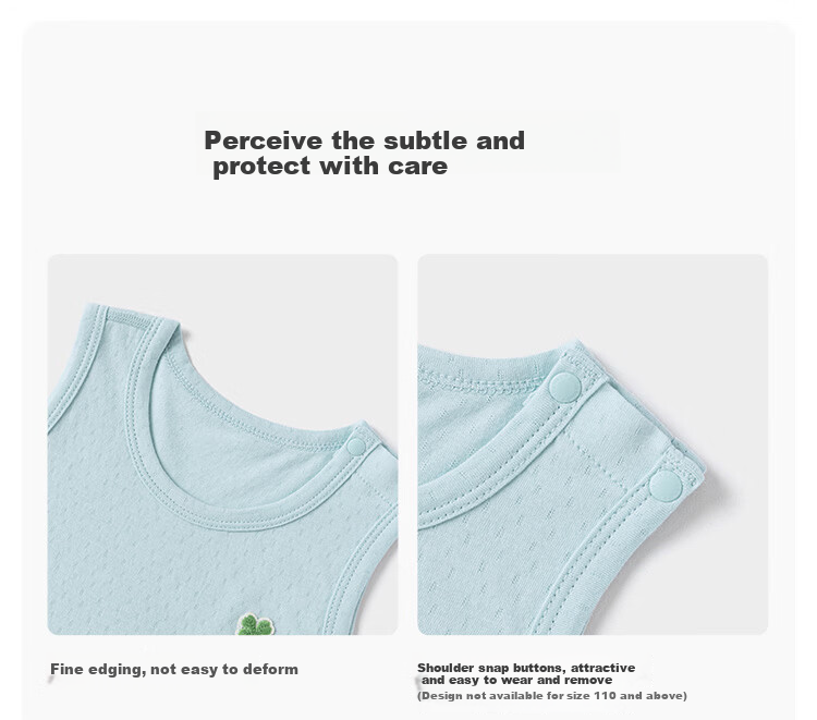 Babylove Baby Vest and Shorts Two-Piece Set Summer Thin Breathable Bamboo Cotton Sleepwear for Boys and Girls 10