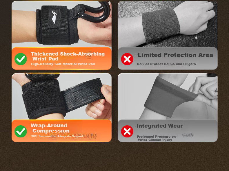 Li-Ning Pull-Up Assist Hooks with Wrist Wraps, Gym Hanging Anti-Slip Grip Straps for Pull-Ups and Deadlifts, Support Bands 4