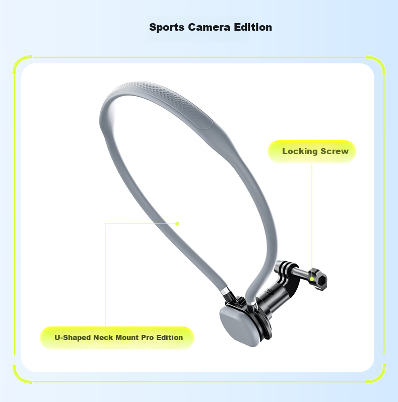 Suoying Neck Hanging Phone Holder First-Person View Shooting Device Compatible with DJI Action 6/5 Pro 4/Pocket 3, Yingshi Insta360 Ace Pro 2, GoPro, Universal for Phone and Camera 35