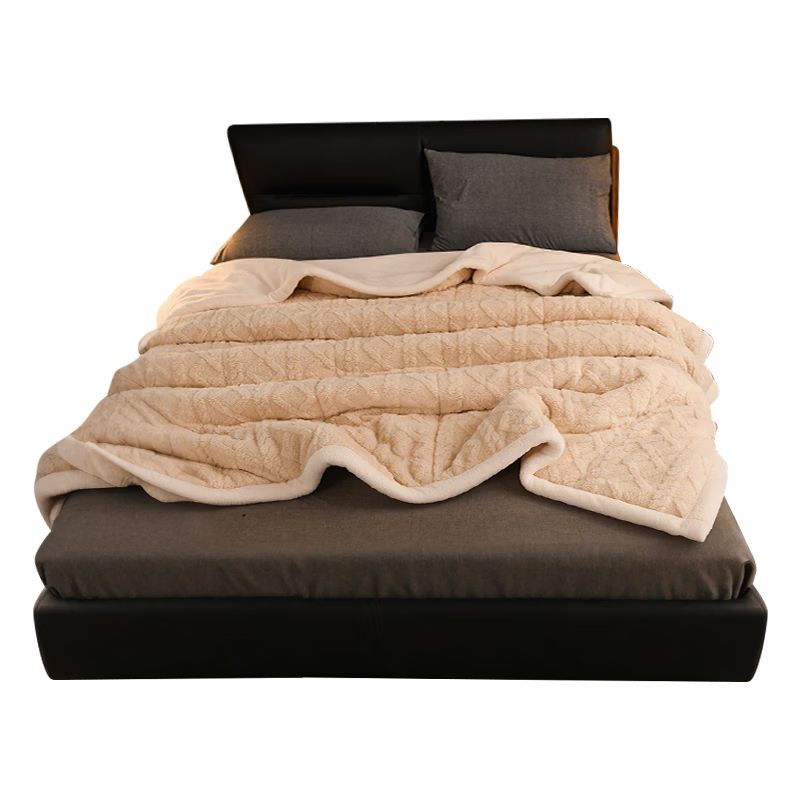 MUJI Tafvel Velvet Three-Layer Thickened Winter Warm Flannel Blanket Air Conditioning Sofa Throw 150*200cm