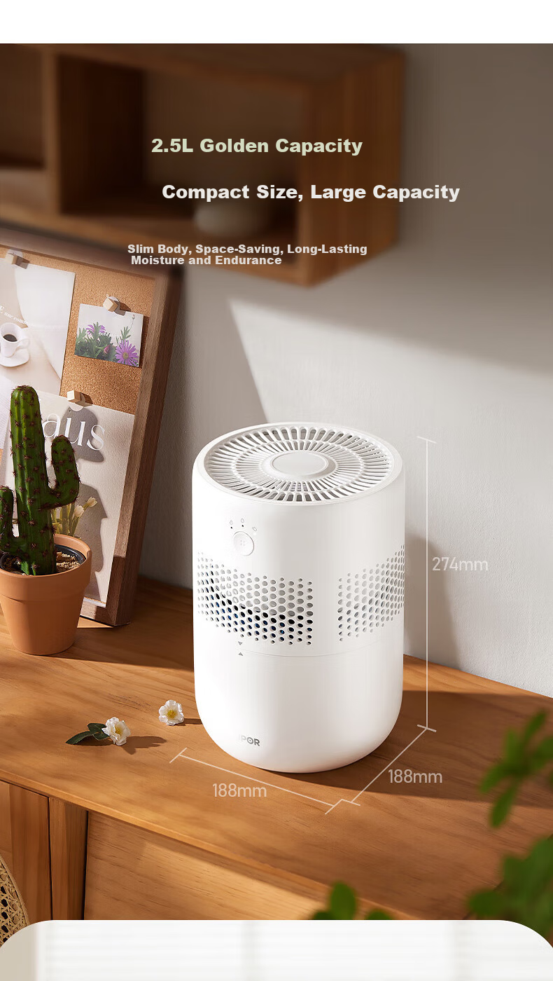 SUPOR SJ-J12A Ultrasonic Cool Mist Humidifier Desktop Quiet Office Bedroom Dormitory Home Baby Evaporative Small Humidifier Relieves Dry Throat Nasal Congestion Rhinitis Sensitivity 6