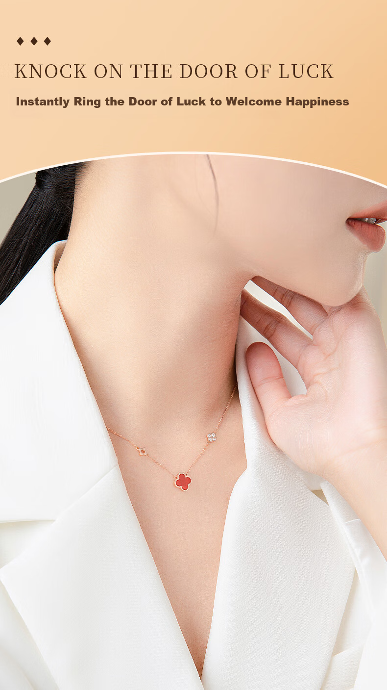 Yangchuang Fashion China Gold Four-Leaf Clover Silver Necklace for Women 2026 New Birthday Gift High-End Girlfriend S925 3