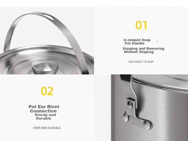 TAN XIAN ZHE 304 Stainless Steel Outdoor Cookware Set with Cassette Stove Camping Full Set Cooking Pot Kettle 21