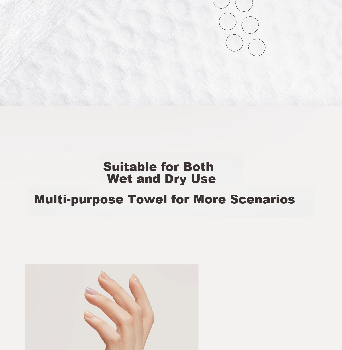 Everbab Aibella Disposable Thickened Facial Towel Cotton Soft Dual-Use Face Wipes Cloud Soft Skin Double-Sided Texture 8