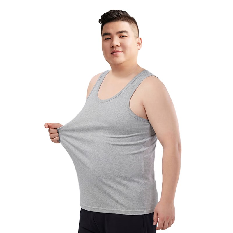 Yalu Men's Cotton Vest Plus Size Casual Summer Thin Loose Large Cross-back Undershirt