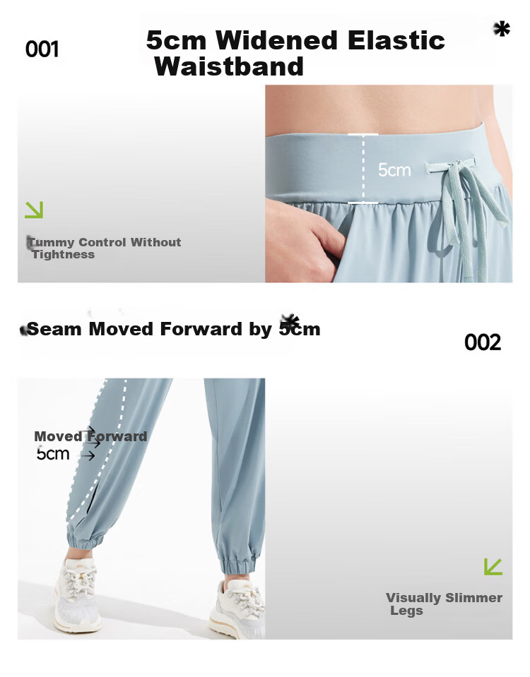Banana Under Wide-Leg Pants Casual Women's Draped Loose Sun-Protective Sports Trousers Breathable Spring Summer AL206 Twilight Black M 8