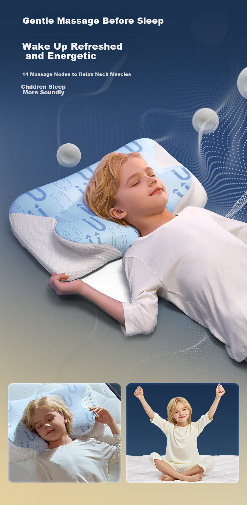 Kaban [Gina Recommended] Children's Pillow Baby Cloud Wing Neck Support Pillow Children's Memory Foam Pillow Pink Stage One 14