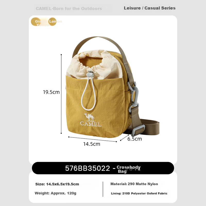CAMEL Fashion Lightweight Outdoor Hiking Crossbody Shoulder Phone Bag Women's Water Bottle Bag 576BB35022