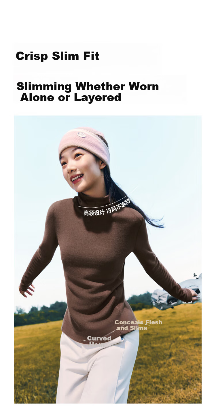 Beneunder Women's Fleece Slim Fit High Elasticity Thermal Base Layer Autumn Winter PM004&PO15324 11