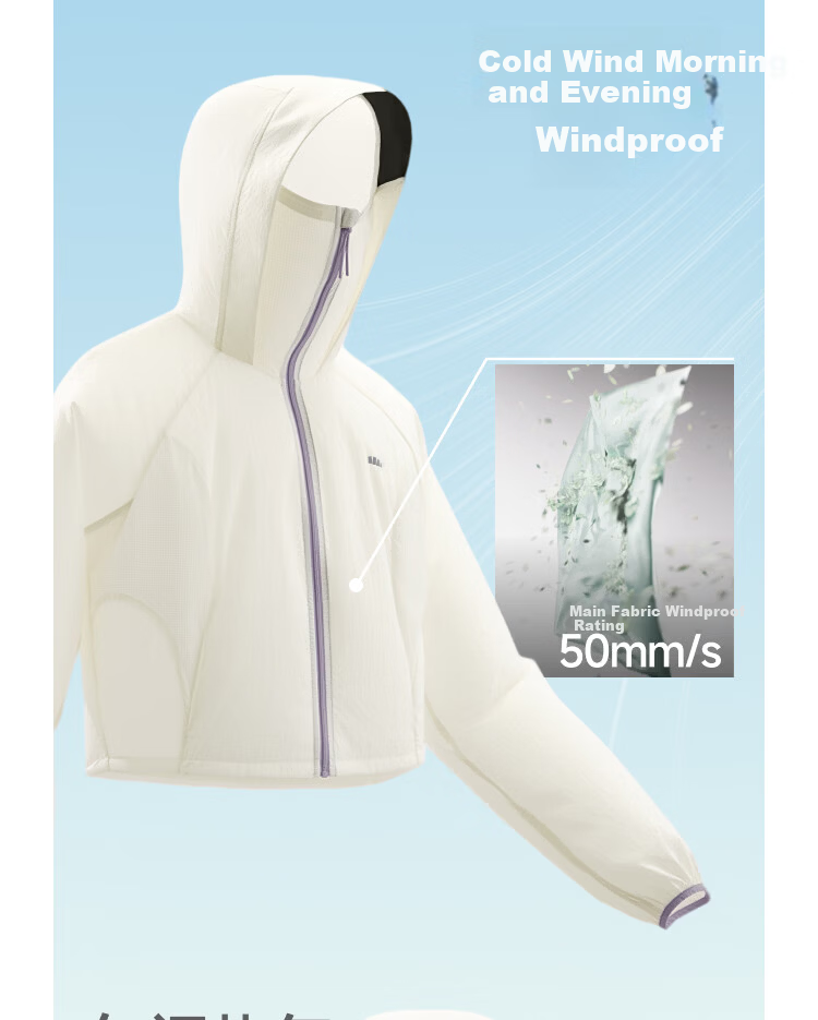 Beneunder Women's Lightweight Water-Repellent Portable Breathable UV Protection Sunscreen Jacket TS402 Sand Apricot Coffee L 19