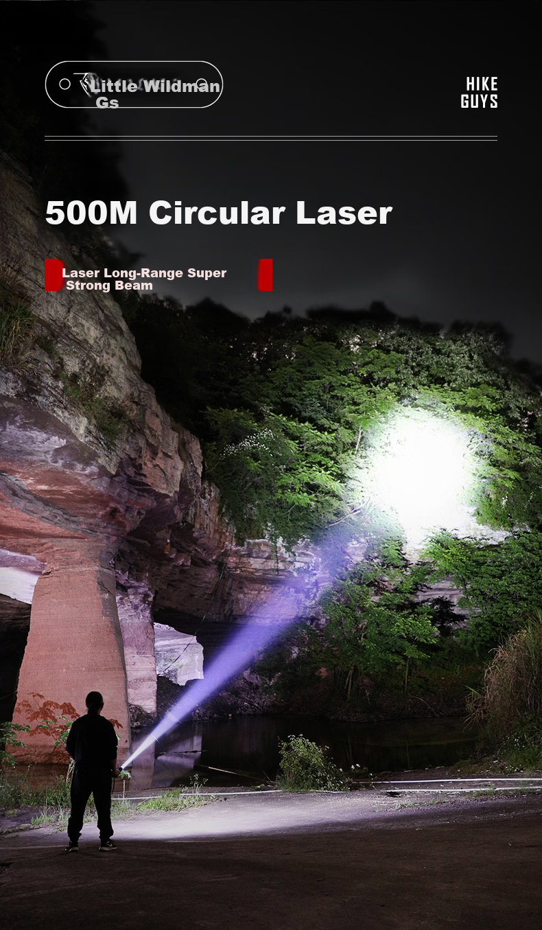 Xiaoyeren High-Power Rechargeable Flashlight Ultra-Bright Military Patrol Home Work Long Battery Life Outdoor Hiking Lighting Lamp 6