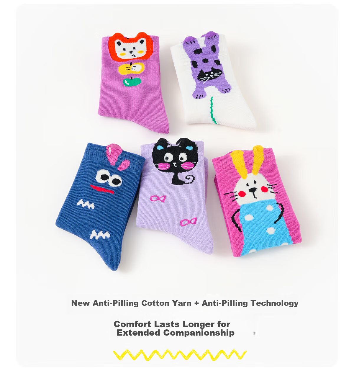 Bambi Girls' Socks Autumn and Winter Children's Cotton Socks Spring and Autumn Seamless Mid-Calf Socks BB25553 Size 16-18 11