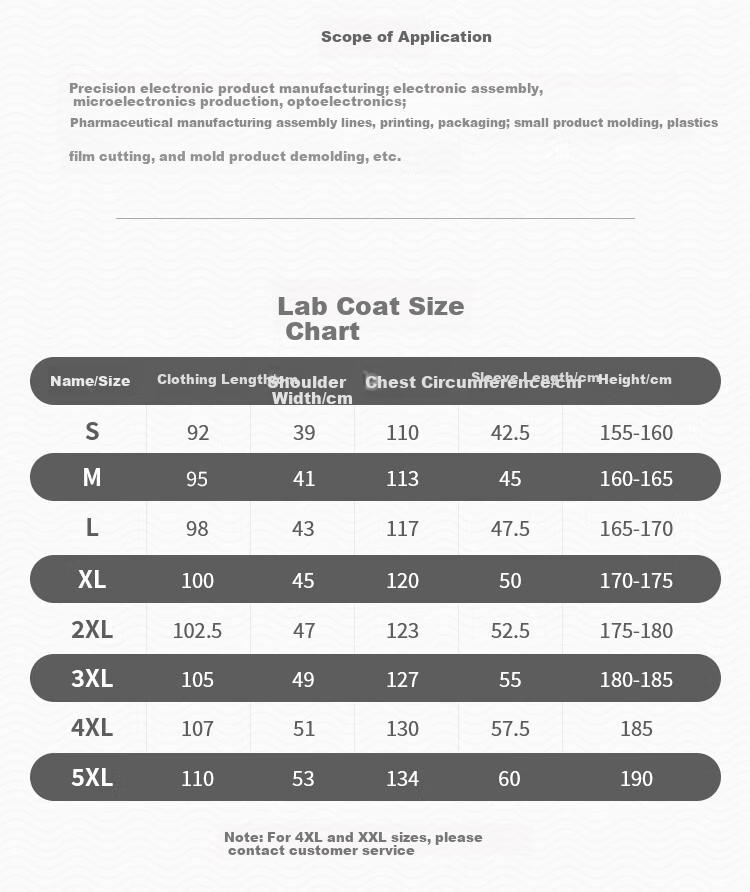 XINGGONG Anti-Static Lab Coat Dust-Proof Coat Anti-Static Workwear Cleanroom Suit Dust-Proof Clothing Turn-Down Collar Button Embroidered Navy Blue Size L 11