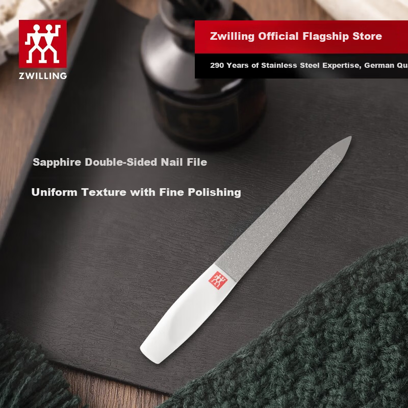 ZWILLING Sapphire Nail File Double-Sided Stainless Steel Manicure Tool 90mm Germany 2