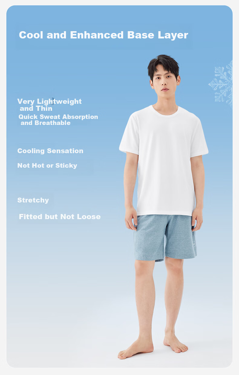 PurCotton Men's Undershirt, Short-Sleeve Vest T-Shirt, Cool And Quick-Drying 4