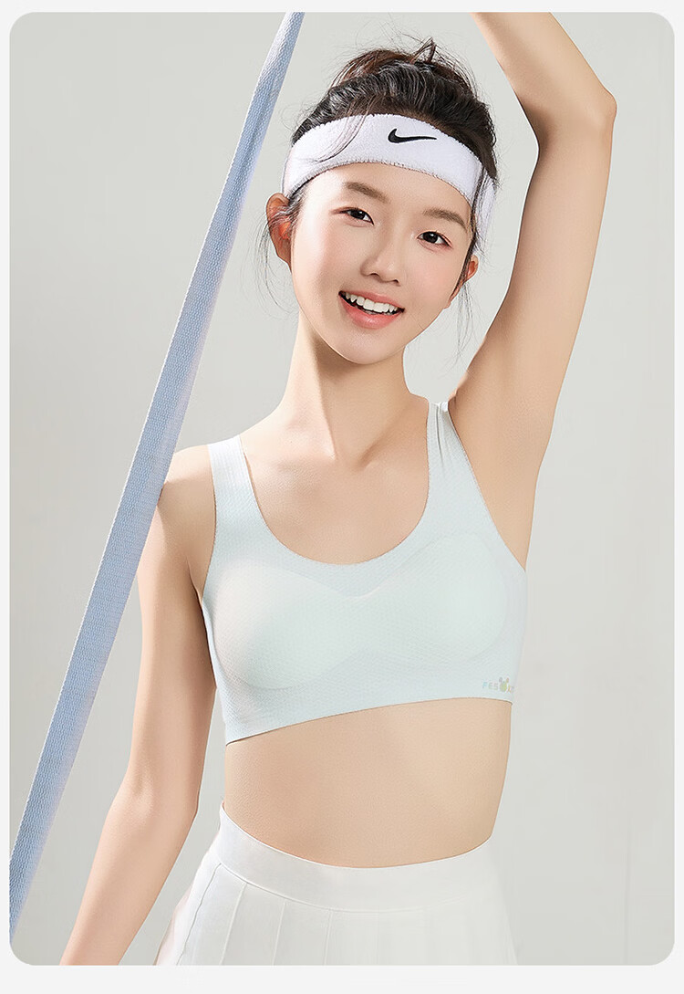 GUJIN Summer Lightweight Girls' Bra Development Period Underwear for Older Children High School Students Youth Vest White Pink XL 18