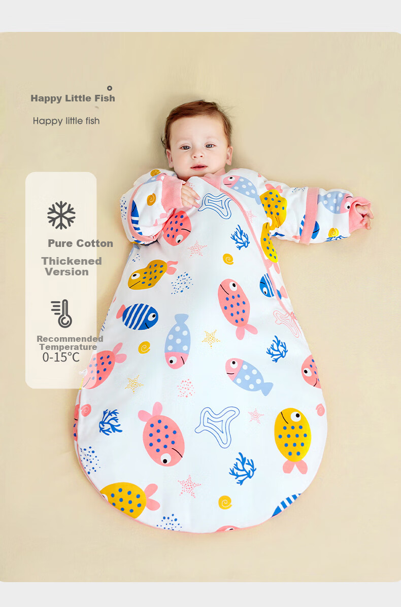 Dr. Rainbow Baby Sleeping Bag Summer Air-Conditioned Room Infant Sleep Sack Newborn Toddler One-Piece Anti-Kick Quilt Breathable Gauze Pink 28