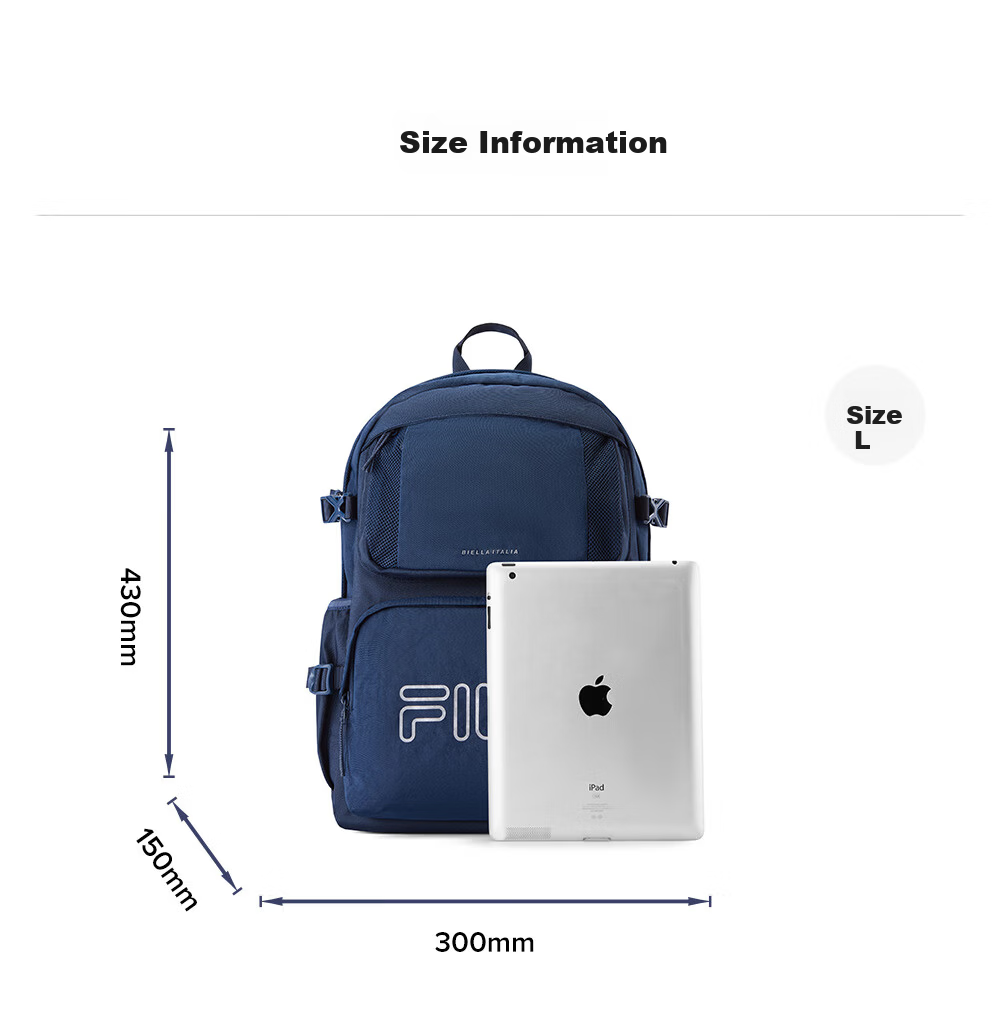 FILA Kids Backpack 2026 Large Capacity Junior High School Student Shoulder Bag for Boys and Girls 21