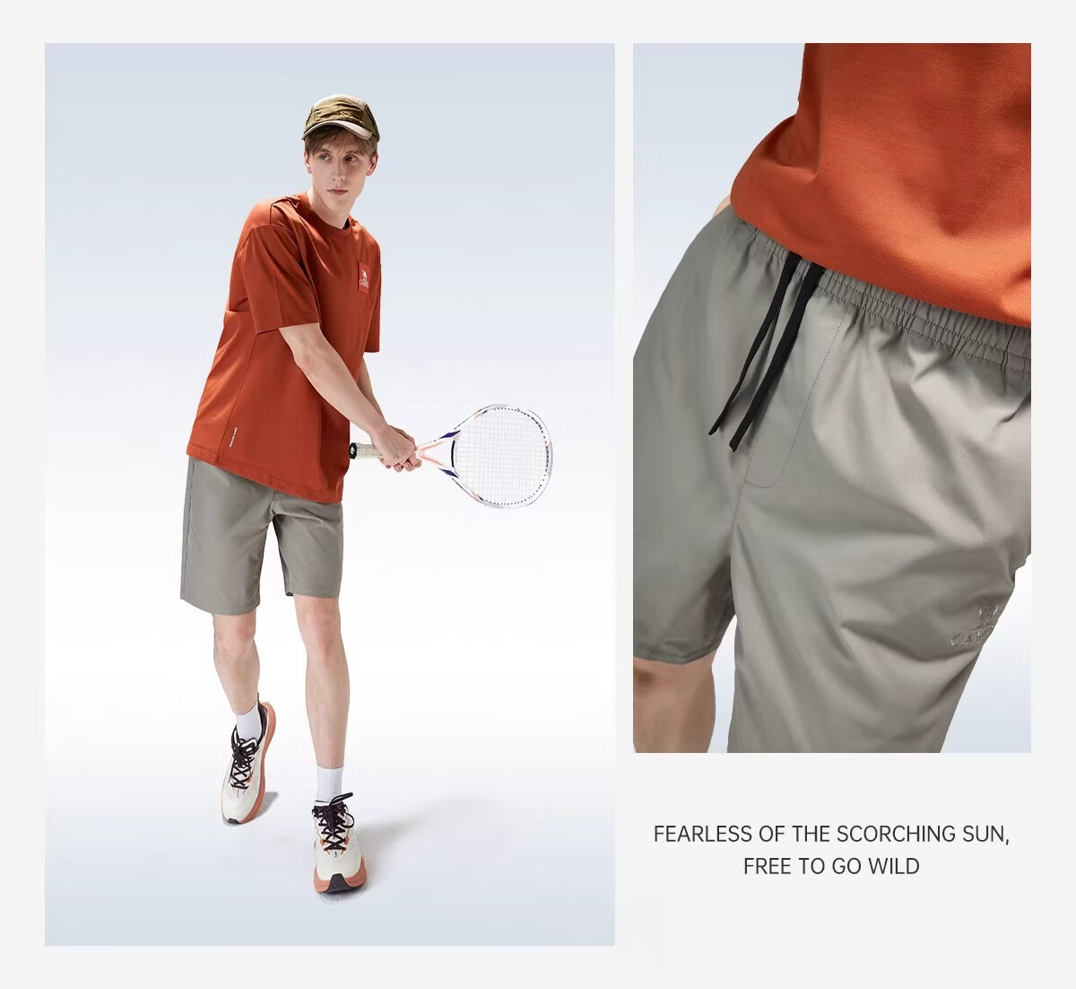 CAMEL Outdoor Quick-Dry Shorts Men 26 Spring Summer Breathable Sweat-Absorbing Refreshing Sports Shorts Hiking Sun-Protective Mountaineering Pants Women 22