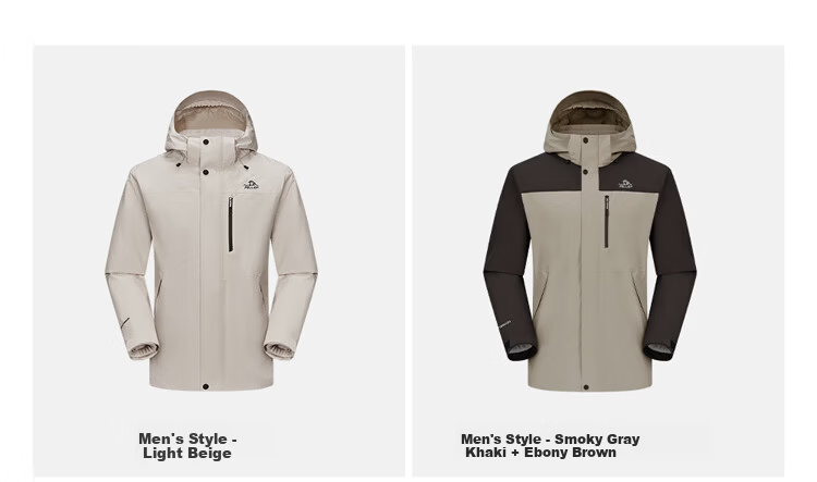 Pelliot Mountain Classic 3.0 3-in-1 Waterproof Jacket Spring Autumn Unisex Warm Coat 125301055 Purple L 31