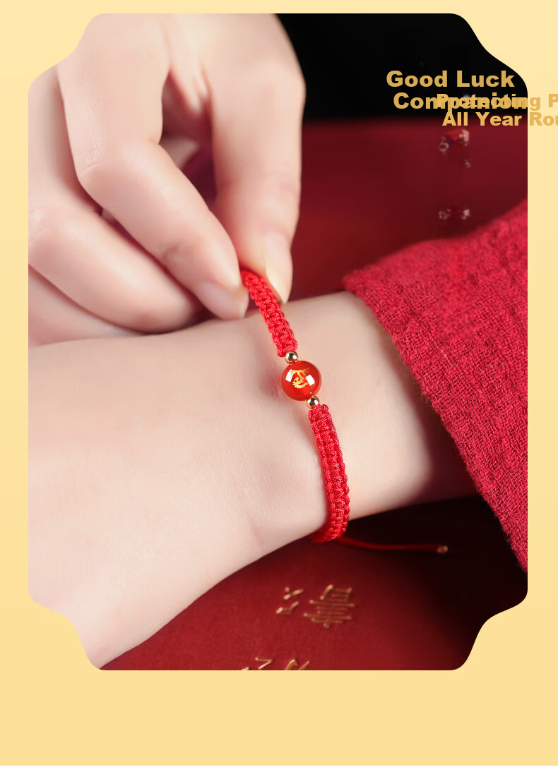Jinshiling 2026 Year of the Horse Zodiac Bracelet Unisex Lucky Red String Bracelet Wealth and Fortune New Year Gift 6