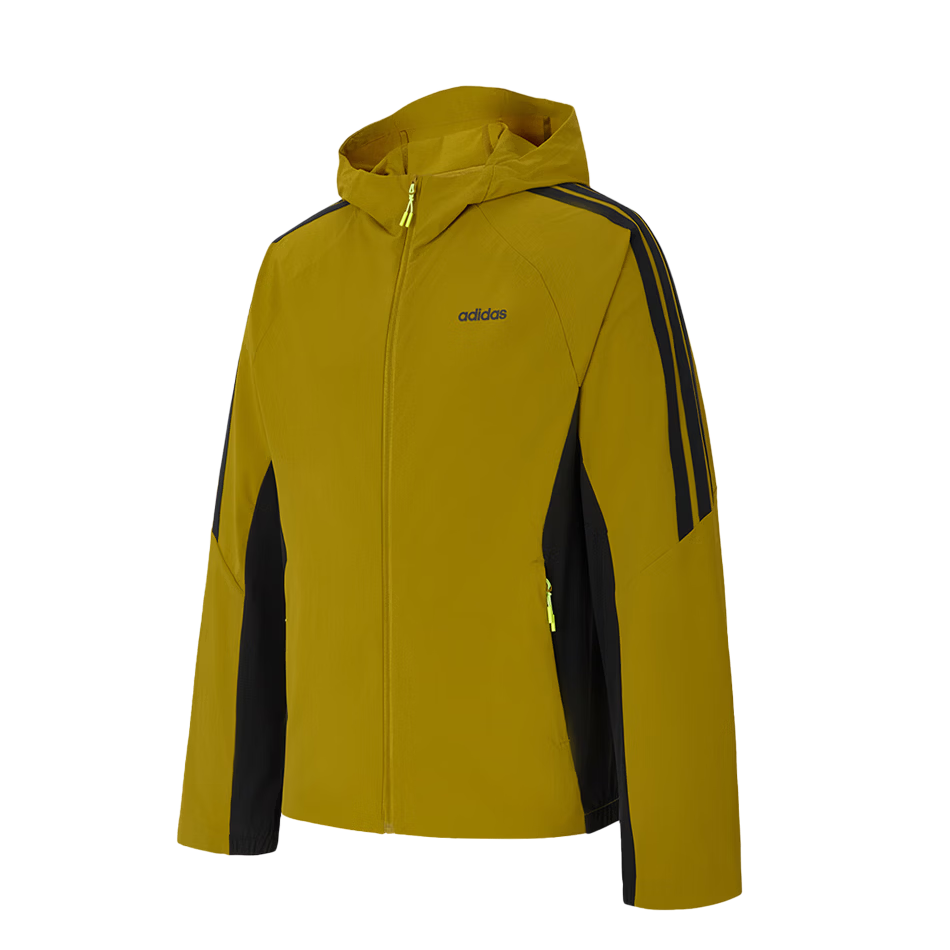 Adidas Outdoor Trendy Fashion Jacket for Men, Versatile Sports Hoodie KB8508 Olive Green XL