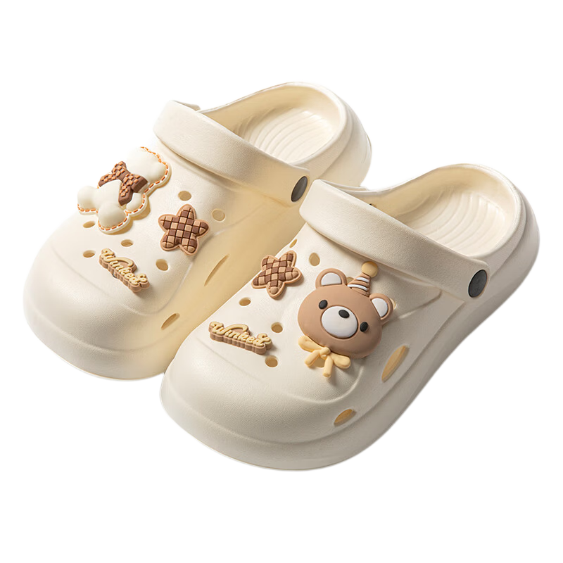 YUZHAOLIN Women's EVA Beach Clogs Sandals Soft Comfort Closed-Toe Outdoor Slippers YU222 Khaki Size 35-36