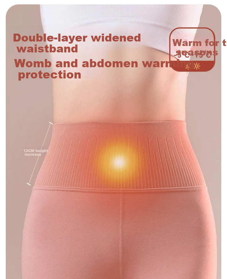 MiiOW Women's Thermal High-Waist Slimming Down Silk Thickened Fleece Lined Leggings 10