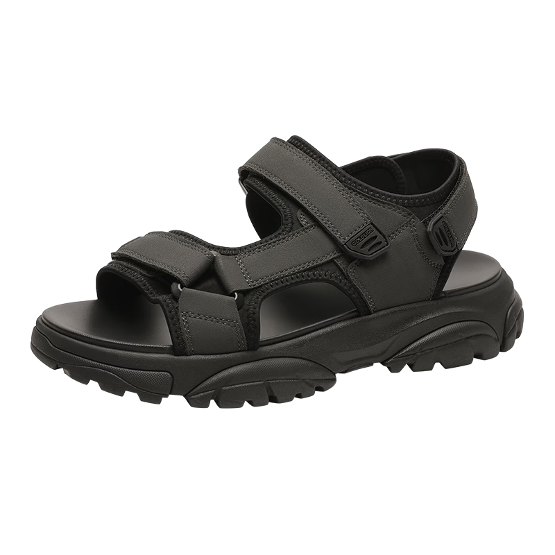 Goldlion Men's Shoes 26 Summer New Suede Lightweight Cushioning Beach Casual Sandals G542620025RRF Gray Size 40