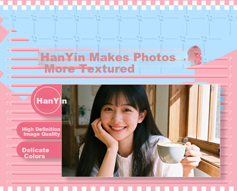 HPRT Instant Mobile Wireless Home Portable 3-Inch Pocket Color Photo Printer Thermal Sublimation HD Mini AR Video Photo Printer CP2100 (Pink) 3