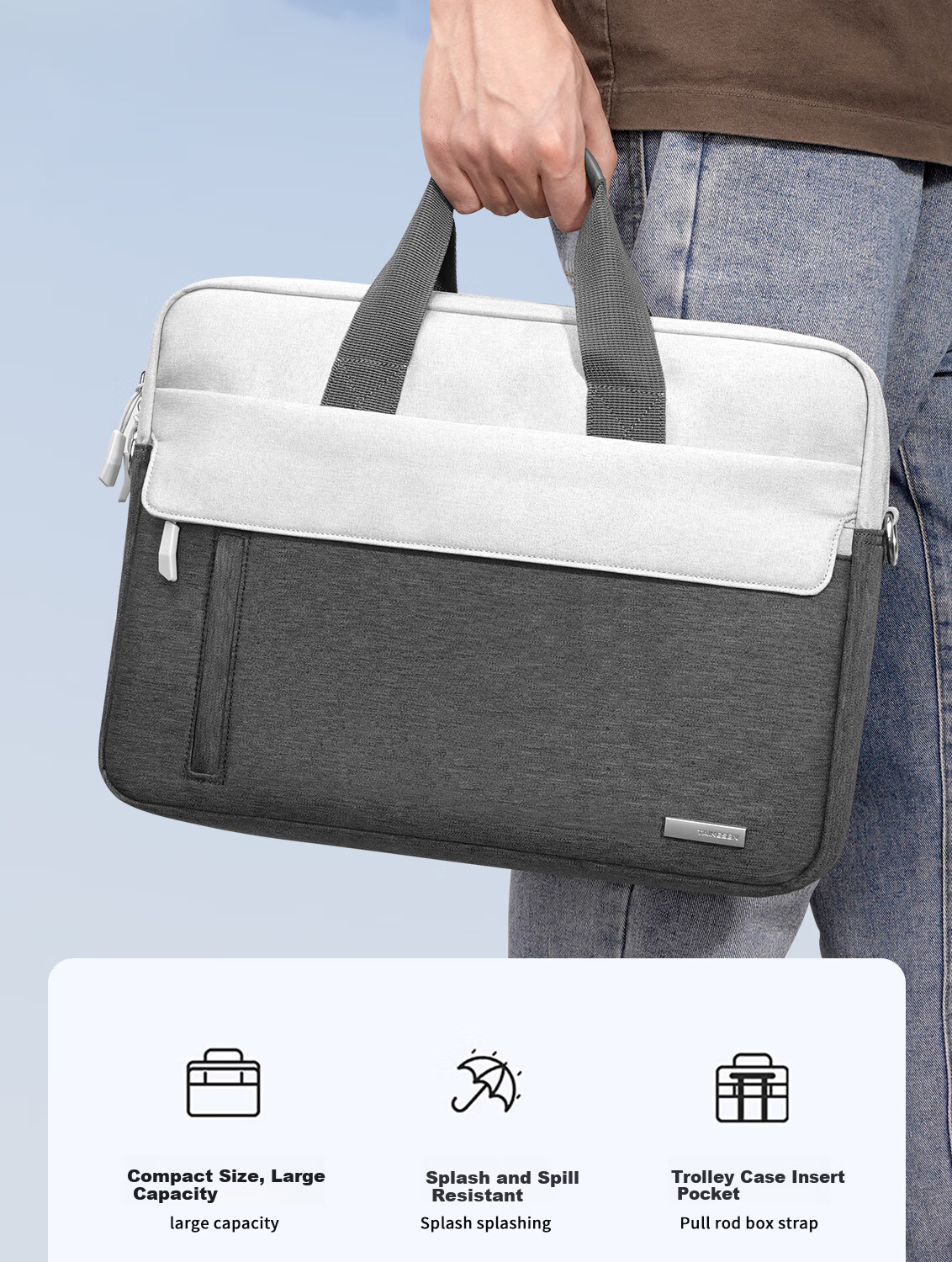 Taikesen 16-inch Laptop Bag Large Capacity Briefcase for Men and Women Compatible with Huawei Apple Lenovo Commuter Bag 3