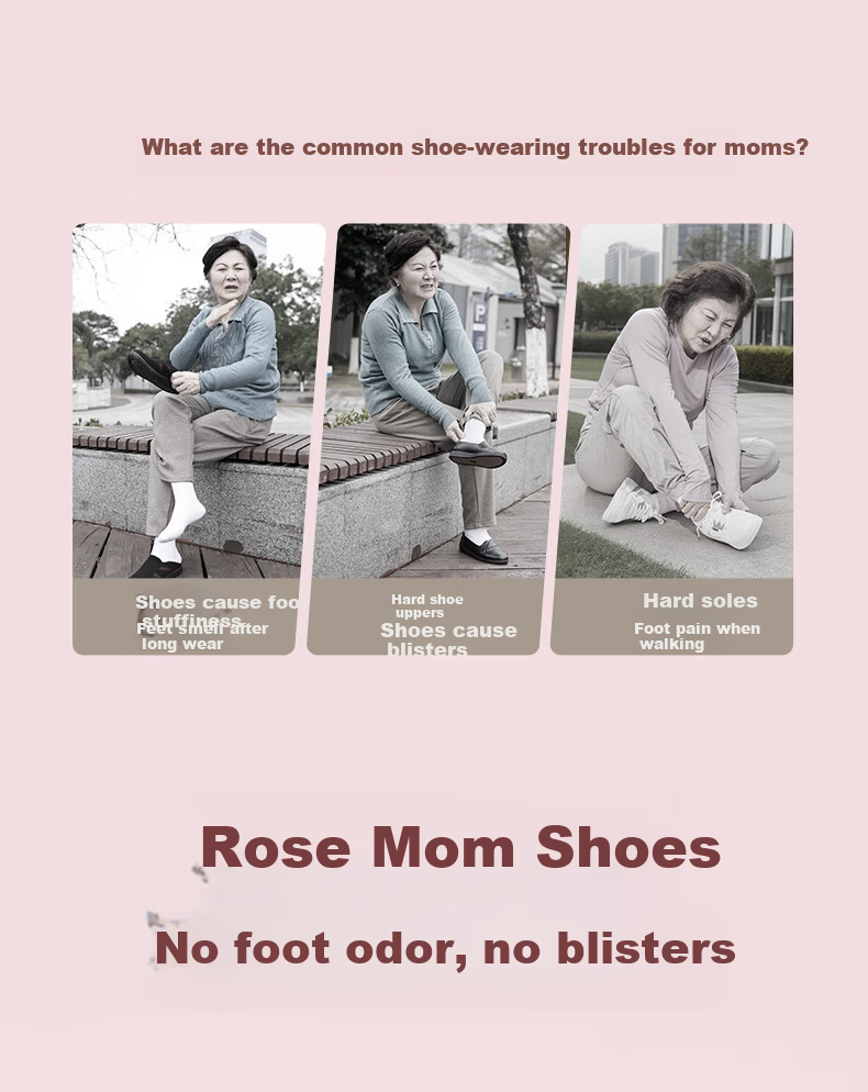 Zulijian Elderly Soft Sole Casual Walking Shoes Holiday Gift Rose Mom Shoes 26116010T Lotus Pink Women Size 36 3