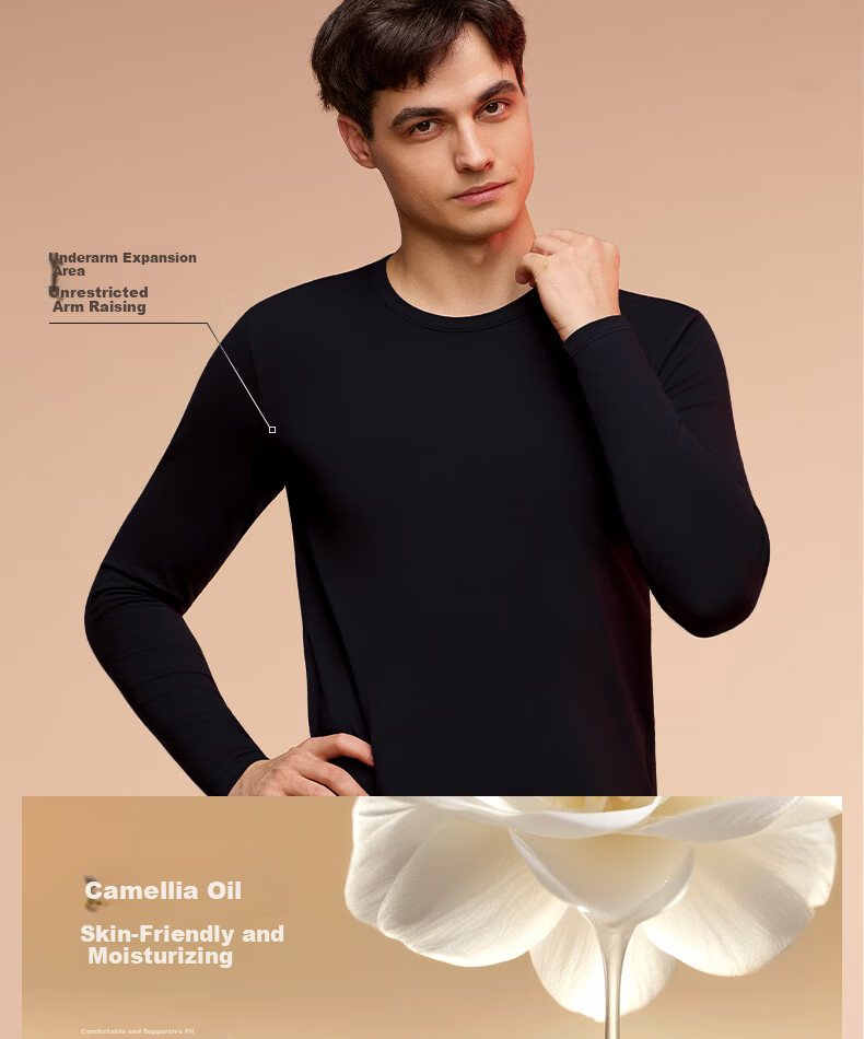 LUCKMEEY Thermal Underwear Set Combed Cotton Heat Retaining Base Layer Slim Fit Pure Cotton Autumn Long Johns for Men and Women Winter Innerwear 26