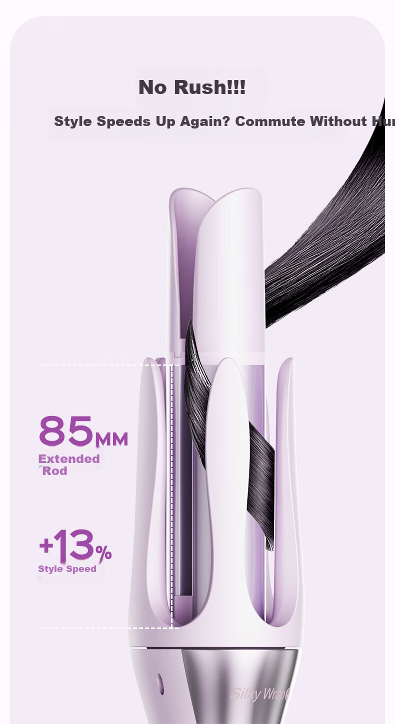 Lena 2-in-1 Automatic Curling Iron 32/36mm Electric Hair Curler Big Waves LN-Z5-32&36 6