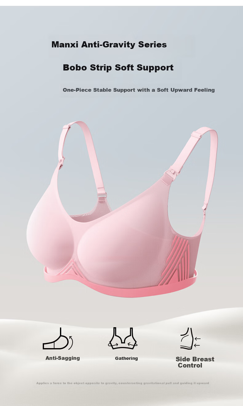 EMXEE Maternity Nursing Bra Spring and Autumn Thin Comfortable Seamless Push-Up Shaped Front Open Button Breastfeeding Bra Black Size M 5