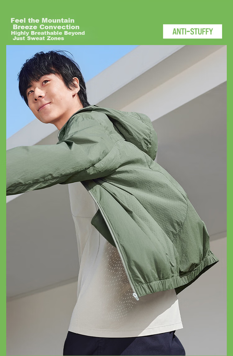 Beneunder Men's Sunscreen Jacket Skin Coat UV Protection Breathable Water-Repellent Outdoor Sports TS114 5