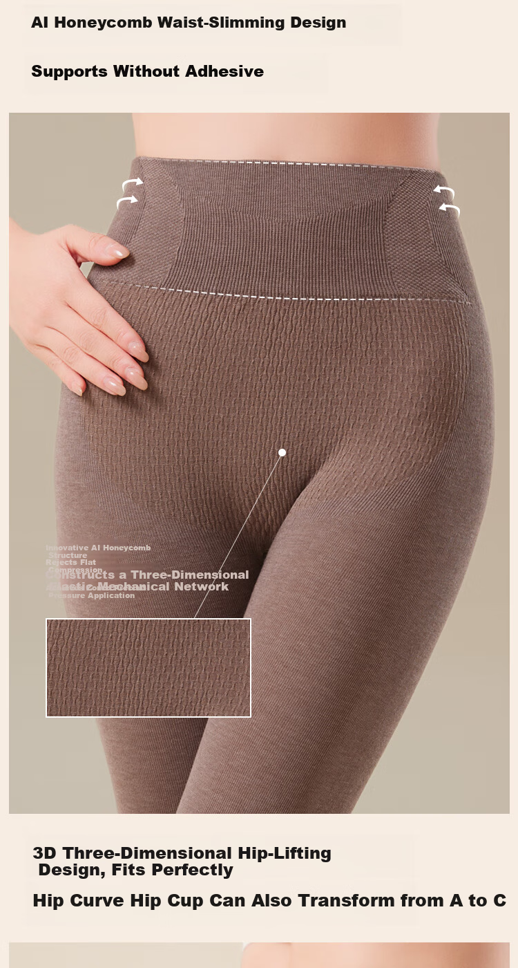 Urban Beauty Thermal High-Waist Wool Blend Warm Leggings for Women Autumn Pants with Tummy Control, Pink, Size L 11