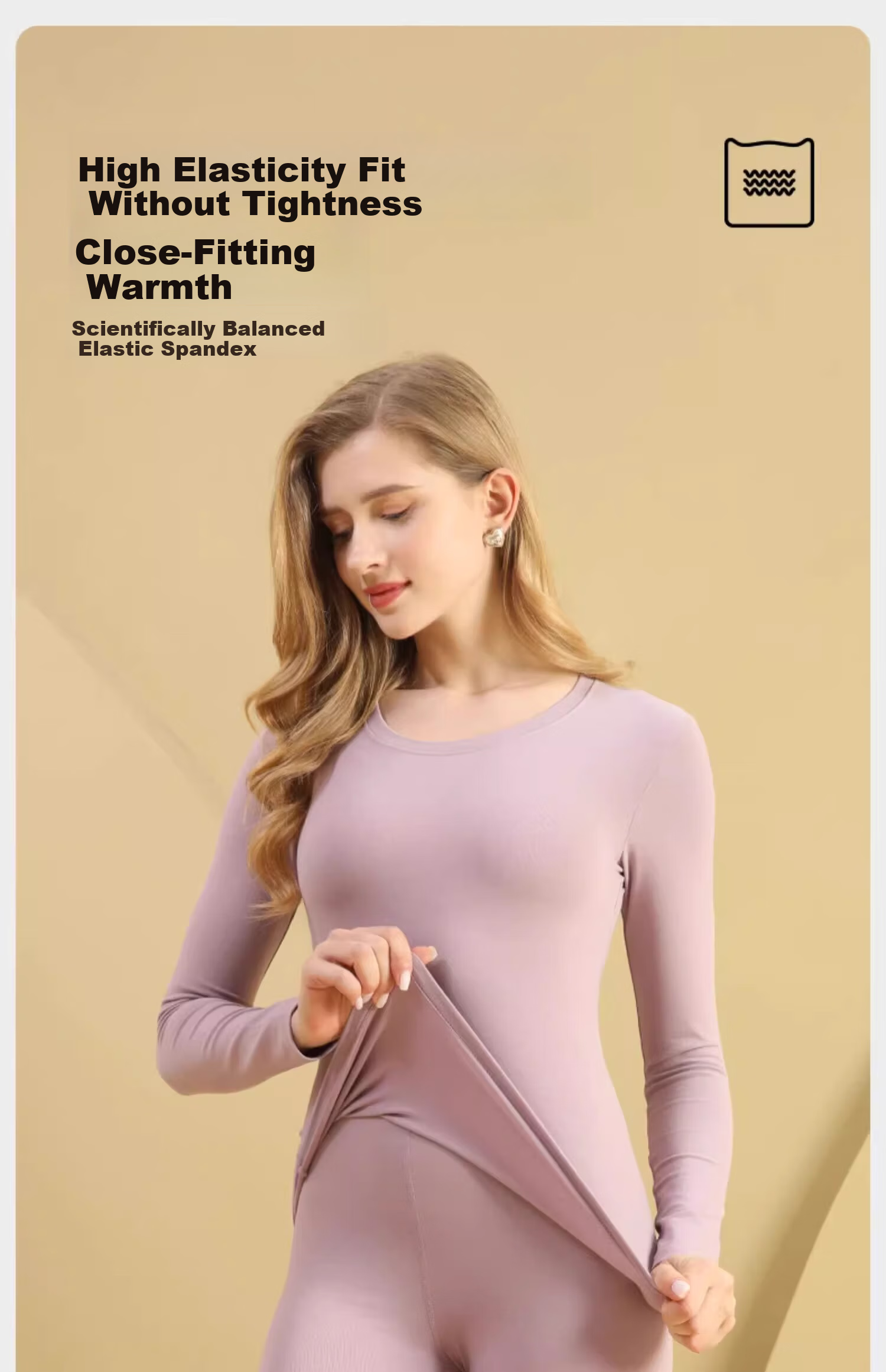 GRACEWELL Women's Pure Cotton Thermal Underwear Set Autumn Winter Cloud Feel Cotton Long Johns Light Pink XL 8