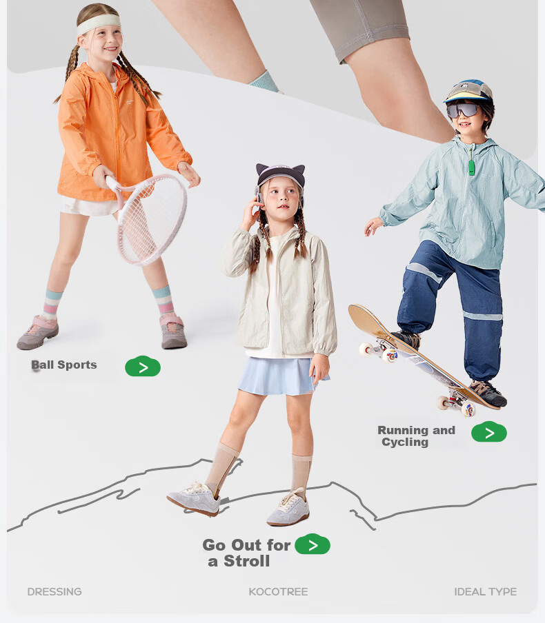 Kocotree KK Tree Kids UV Protection Sun Jacket Windproof Lightweight Outdoor Coat for Boys and Girls Simple and Stylish 18